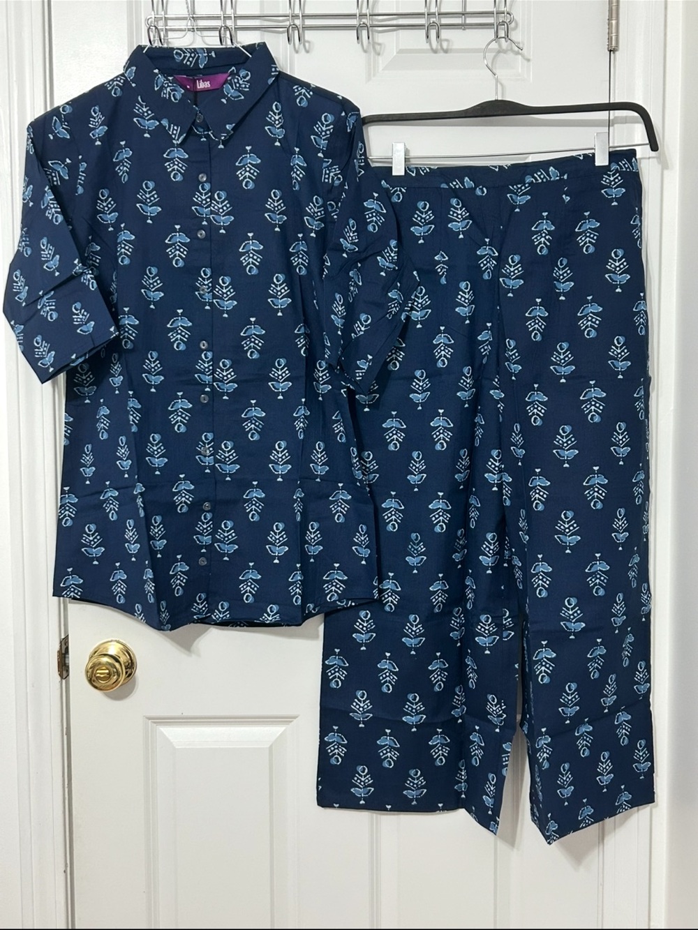 Libas 2 piece night suit cotton in blue